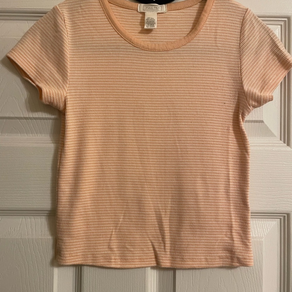 Tilly pink and white striped top